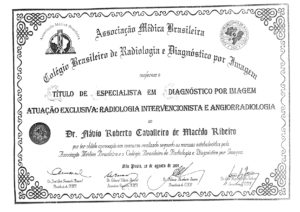 Certificado de Especialista em Diagnóstico por Imagem com área de atuação em Radiologia Intervencionista e Angiorradiologia
